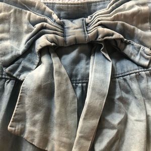 High waist ribbon denim skirt from Zara
